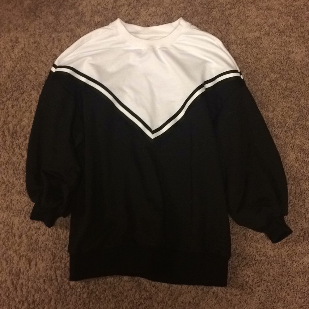 White and Black sweatshirt